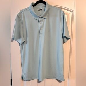 IZOD Golf Cool FX Classic Fit Medalist Polo Light Blue Size Large